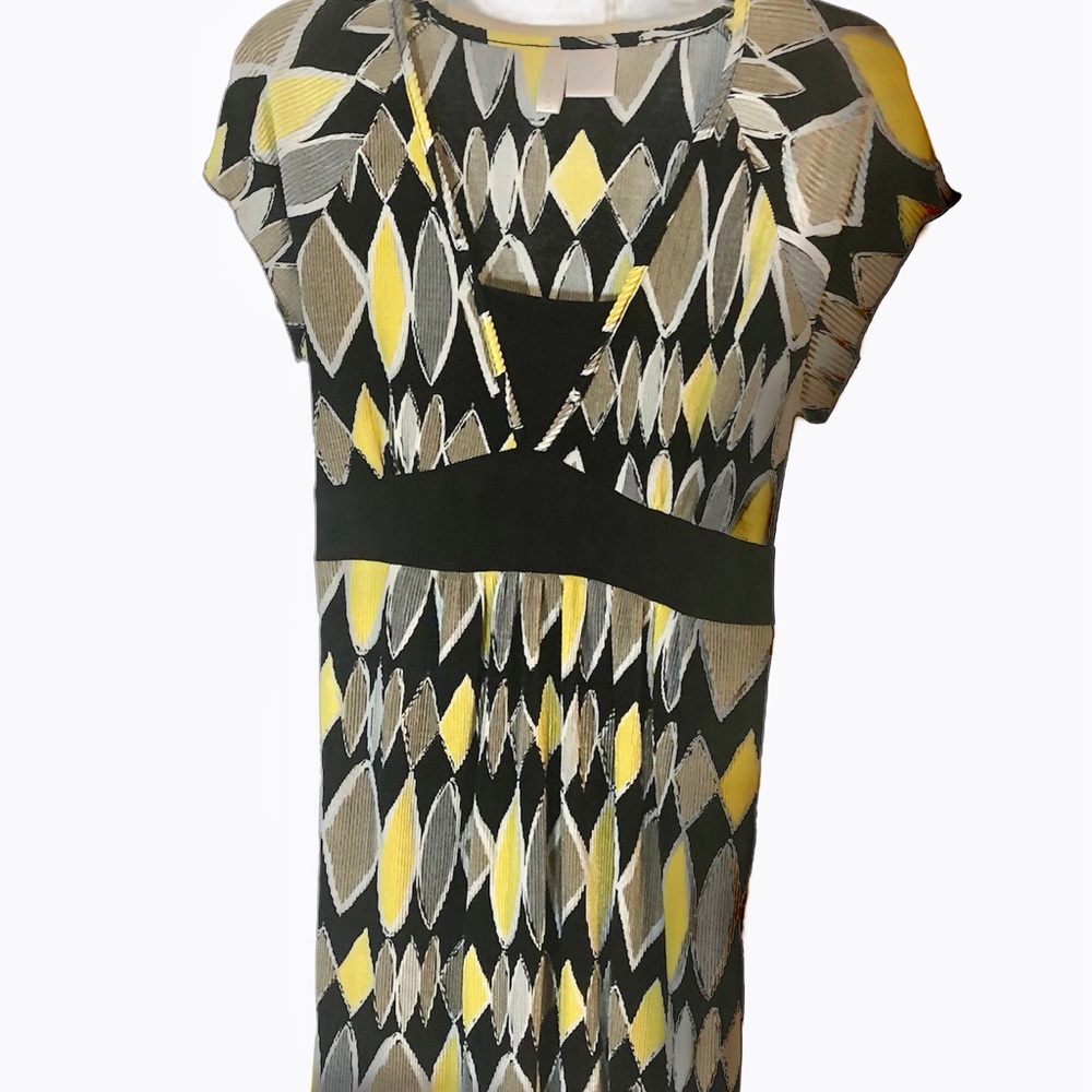 Nick & Sarah women’s v-neck sleeveless multicolored tunic style top size L